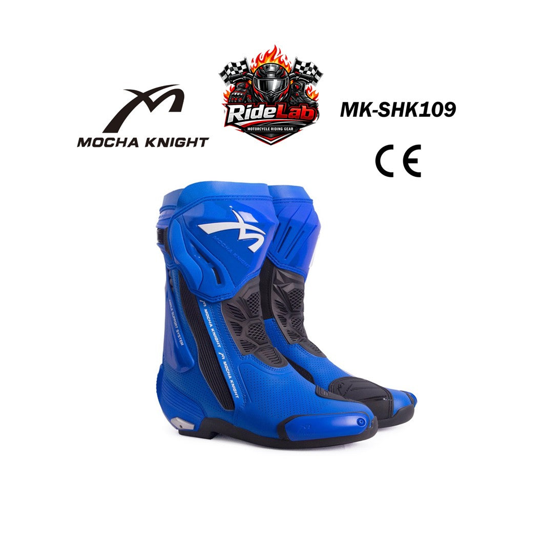 Mocha Knight MK-SHK109 Riding Shoes Racing Boots Protection Safety Boot Kasut Rider Motorcycle Ride
