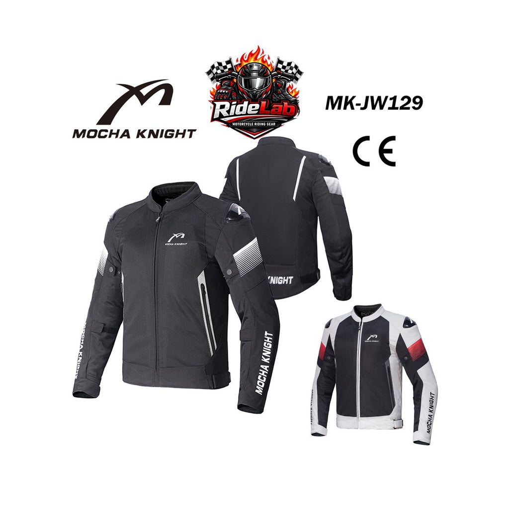 MOCHA KNIGHT MK-JW129 Riding Jacket CE Level 1 Mesh Motorcycle Jacket Water Resistant Inner Touring Biker