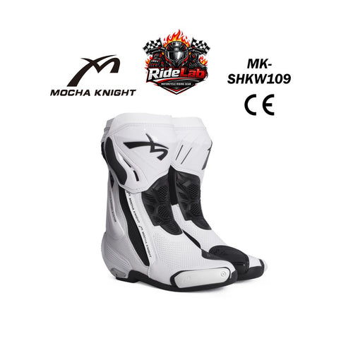 MOCHA KNIGHT MK-SHKW109 Riding Shoes Woman Lady Racing Boots Protection Safety Boot