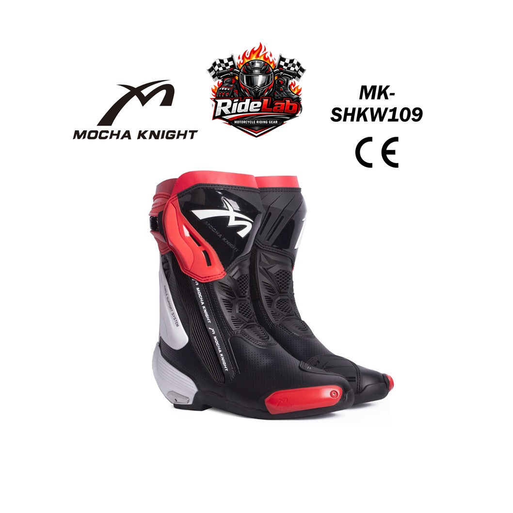 MOCHA KNIGHT MK-SHKW109 Riding Shoes Woman Lady Racing Boots Protection Safety Boot