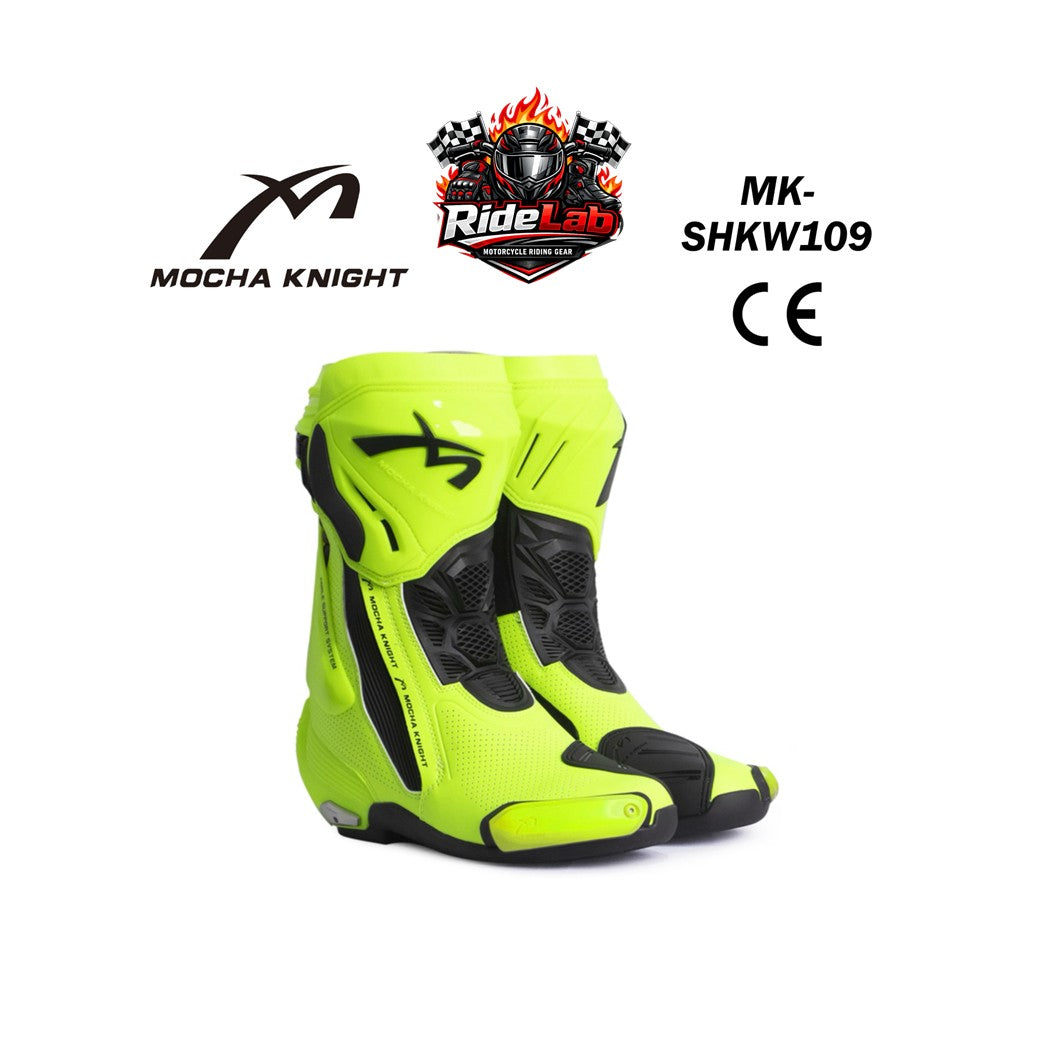 MOCHA KNIGHT MK-SHKW109 Riding Shoes Woman Lady Racing Boots Protection Safety Boot