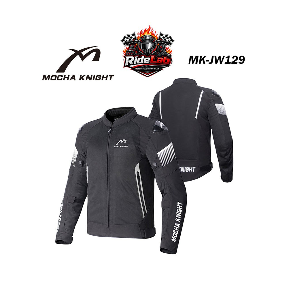MOCHA KNIGHT MK-JW129 Riding Jacket CE Level 1 Mesh Motorcycle Jacket Water Resistant Inner Touring Biker
