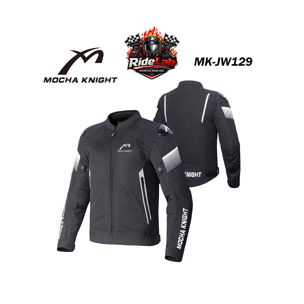 MOCHA KNIGHT MK-JW129 Riding Jacket CE Level 1 Mesh Motorcycle Jacket Water Resistant Inner Touring Biker
