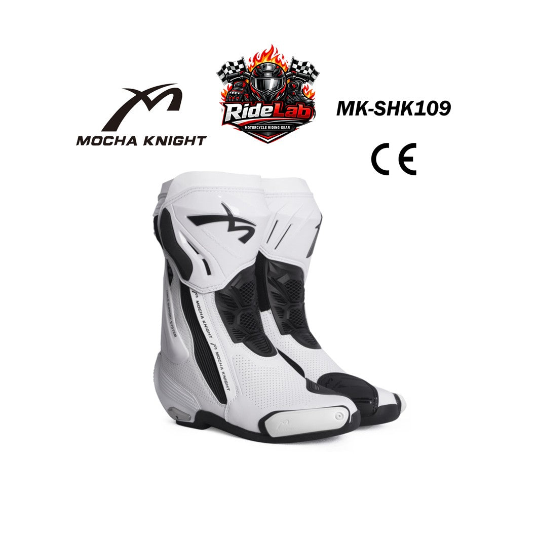 Mocha Knight MK-SHK109 Riding Shoes Racing Boots Protection Safety Boot Kasut Rider Motorcycle Ride