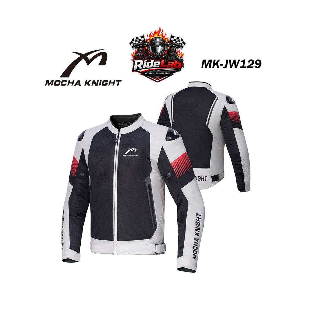 MOCHA KNIGHT MK-JW129 Riding Jacket CE Level 1 Mesh Motorcycle Jacket Water Resistant Inner Touring Biker