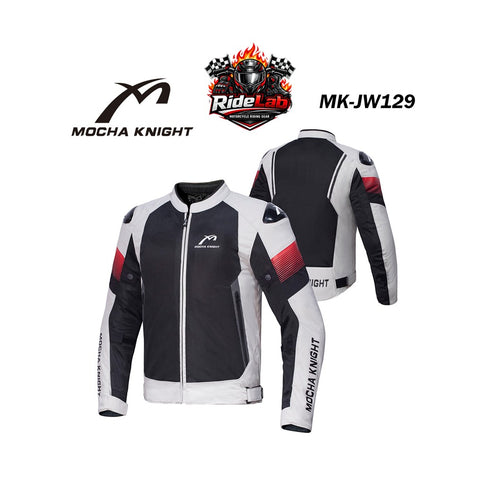 MOCHA KNIGHT MK-JW129 Riding Jacket CE Level 1 Mesh Motorcycle Jacket Water Resistant Inner Touring Biker